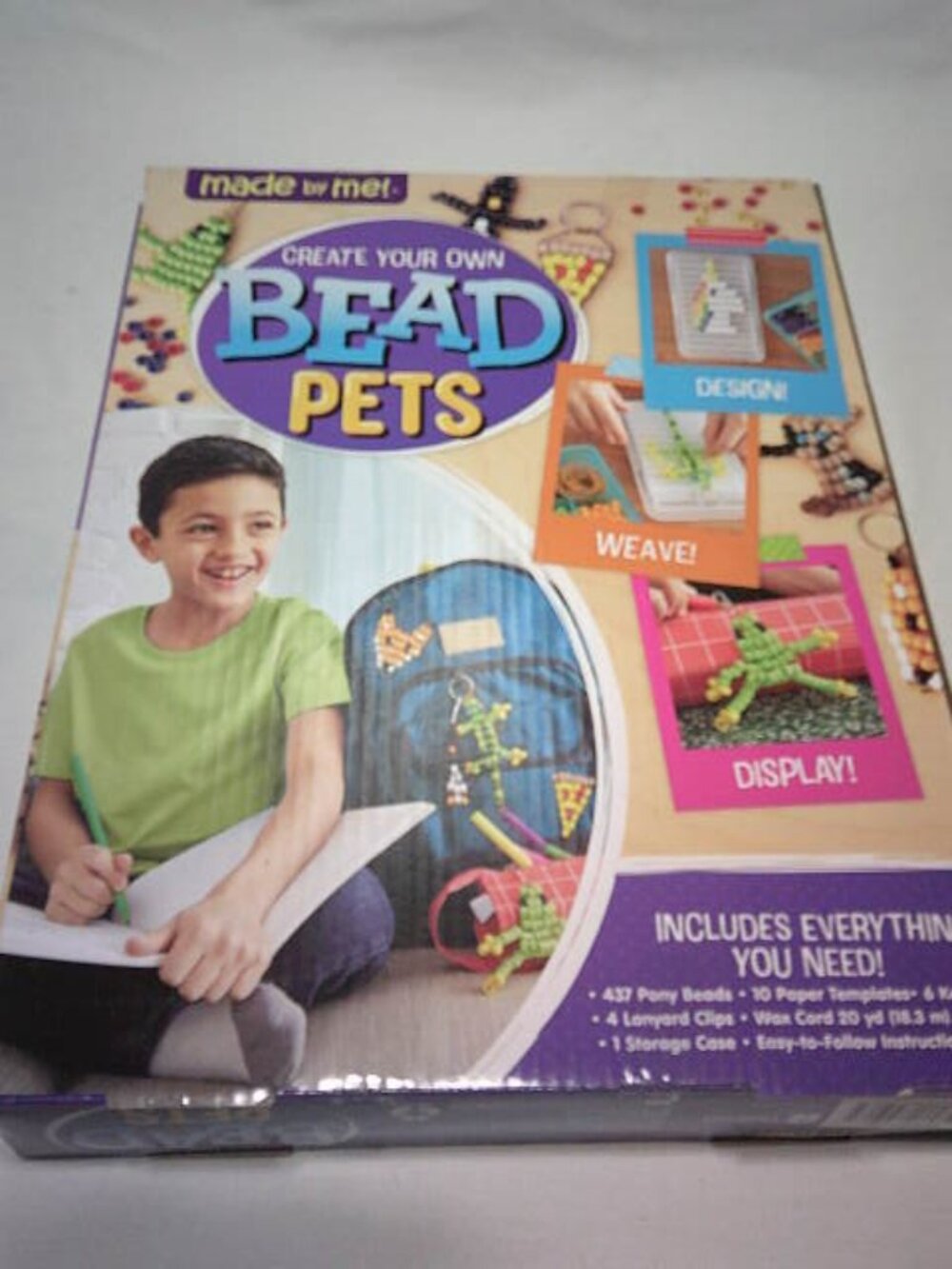 NEW CREATE YOUR OWN BEAD PETS MADE BY ME w/ STORAGE CASE & BUILT IN GUIDE 6+ 🎁